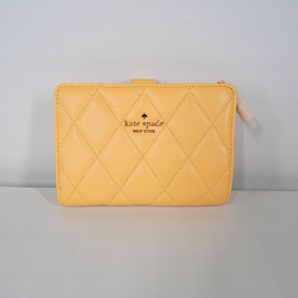 Kate Spade New York Carey Smooth Quilted Leather Medium Compact Bifold Wallet
